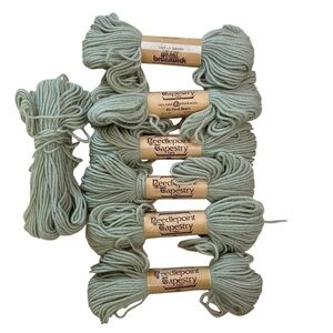 Lot Brunswick Needlepoint Tapestry Yarn Wool 40 Yd 6 Skeins Light Green